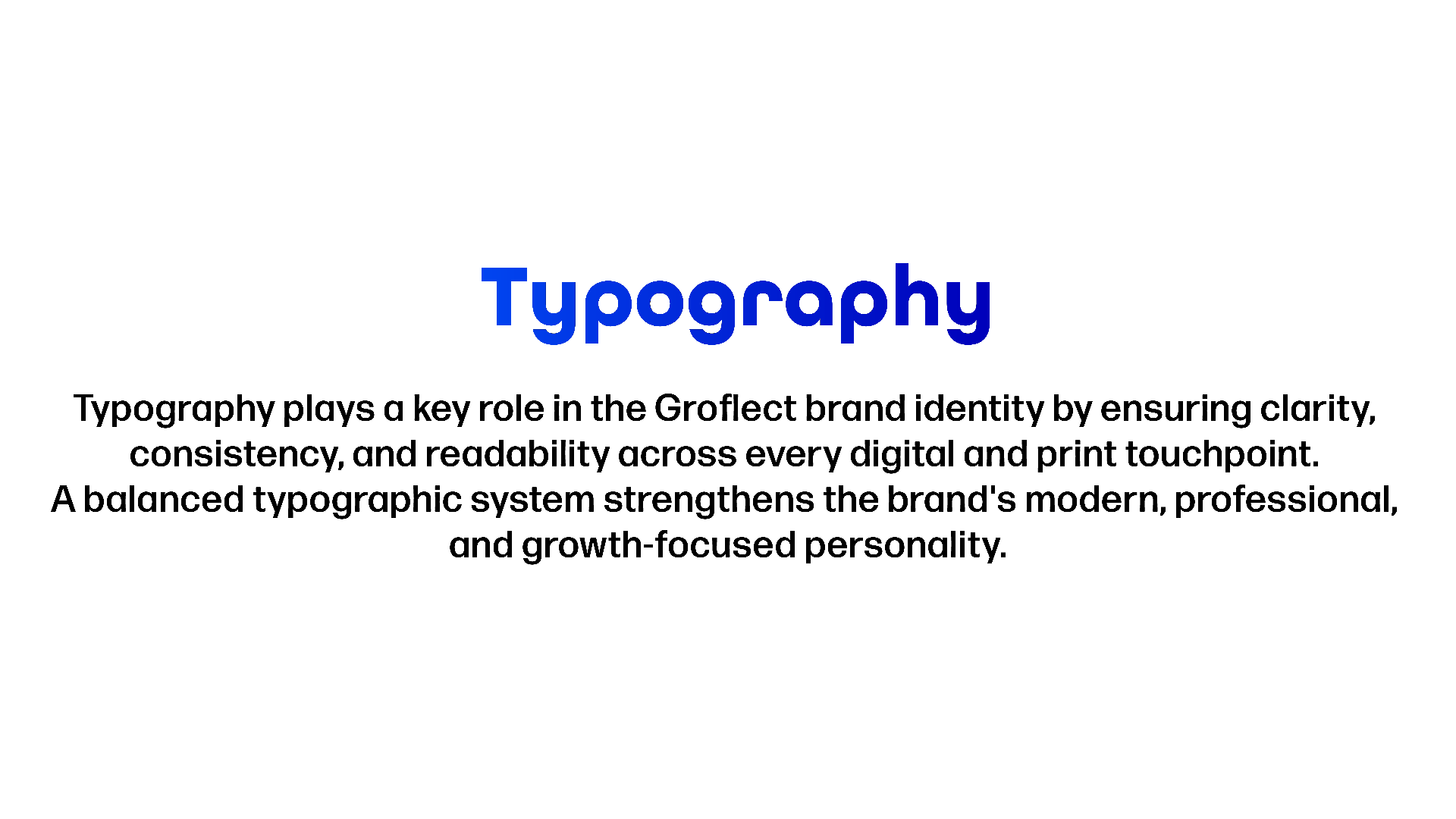 Groflect brand identity, UI UX and marketing collateral design for a business growth application